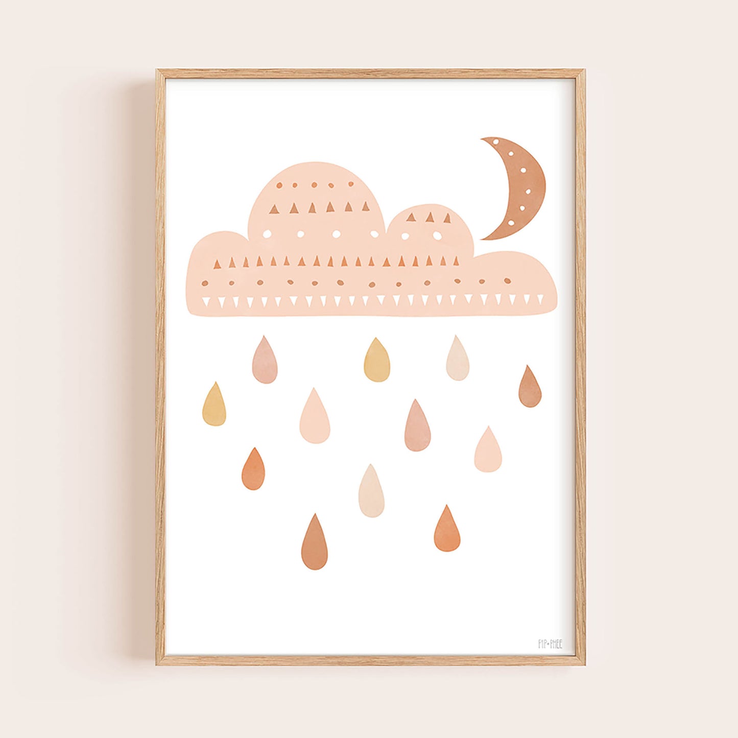 Pip+Phee Spring Rain Art Print - Sand