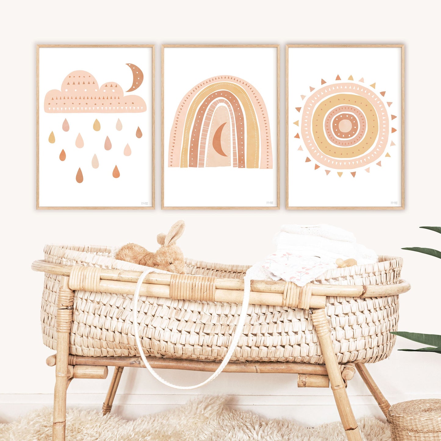 Pip+Phee Spring Rain Art Print - Sand