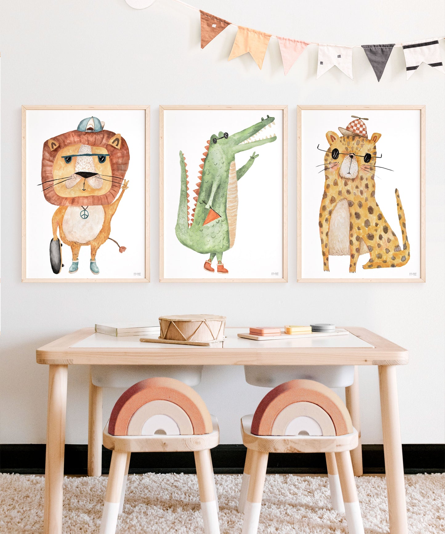 Pip+Phee Jungle Mates Cheetah Art Print