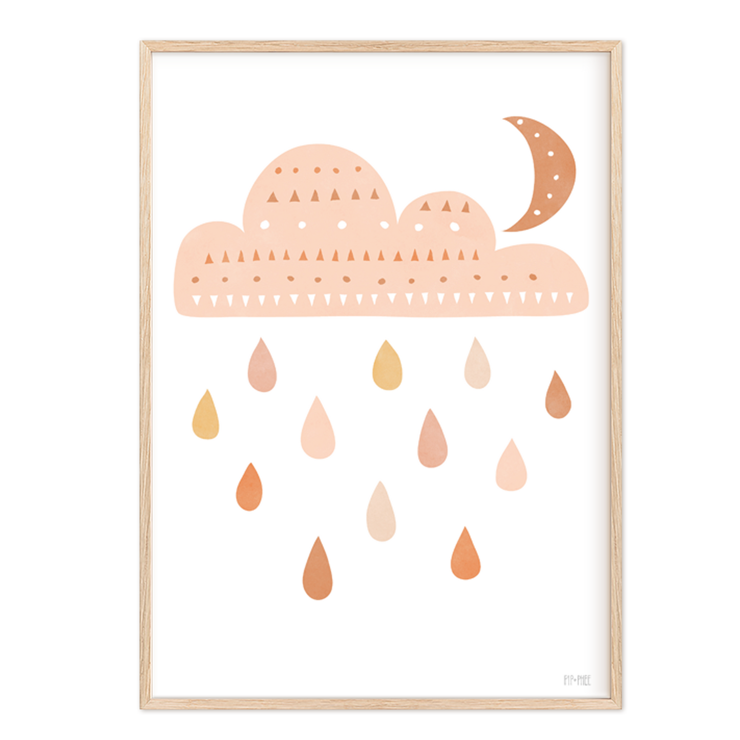 Pip+Phee Spring Rain Art Print - Sand