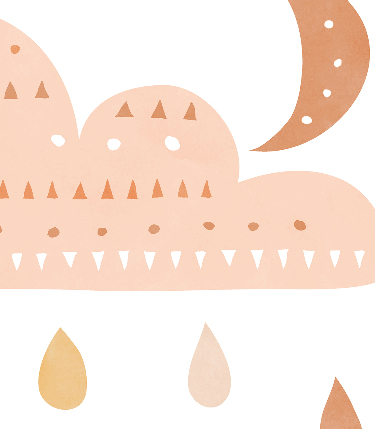 Pip+Phee Spring Rain Art Print - Sand